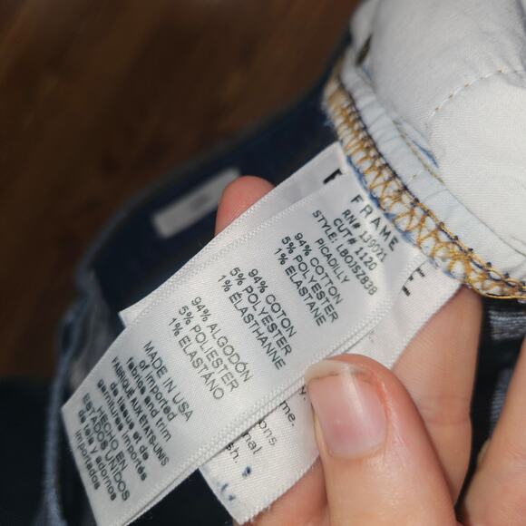 Frame Denim Le Boy Crop Zipper Hem Women's Denim Jeans Size 26 - Picture 7 of 7